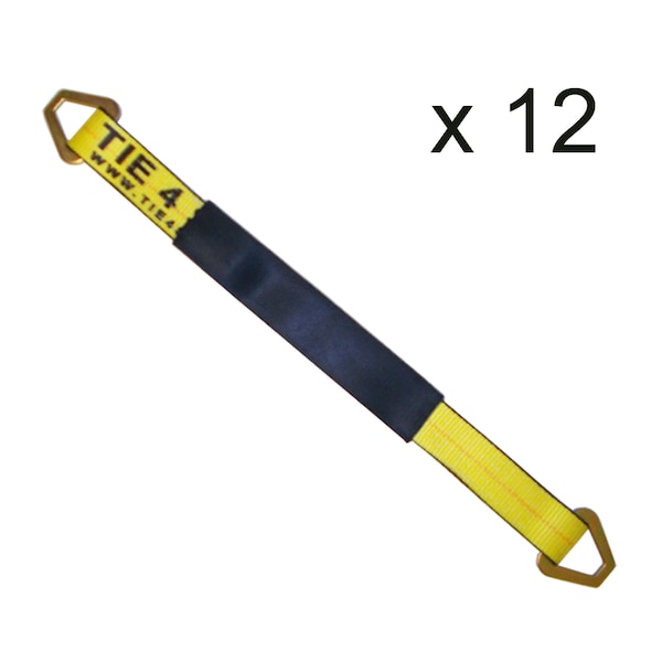 2" x 36" Axle Straps w/ Sleeve & D Rings, WLL: 3, 333 lbs., PK12